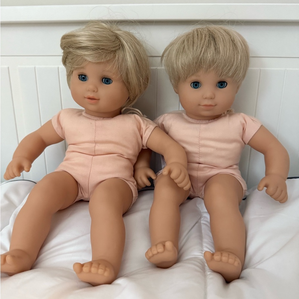Bitty baby blonde Twin Dolls with Blue Eyes